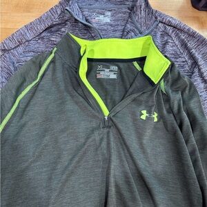 2 Under Armor Heat Gear 1/4 Zip Shirts
